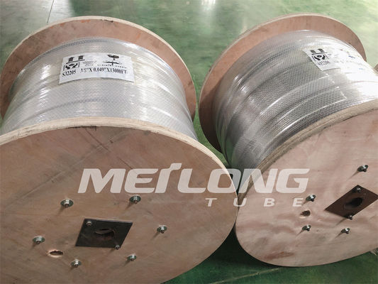 ASTM B704 Incoloy 825 κουλουριασμένη ανοξείδωτο τοποθετημένη σε κάψα σωλήνωση γραμμή ελέγχου