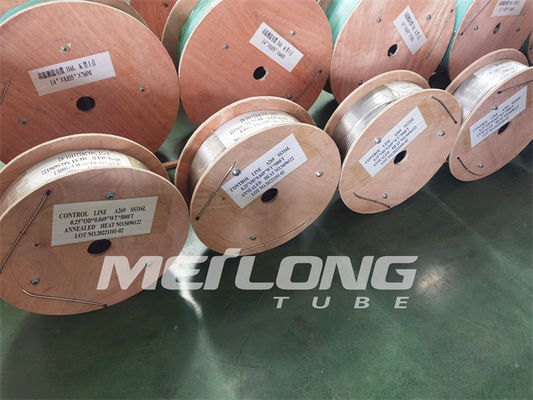 Ντούμπλεξ 2507 σπείρα ASTM A269 304 σωλήνων χάλυβα Hydraaling γραμμή ελέγχου τριχοειδών σωλήνων ανοξείδωτου