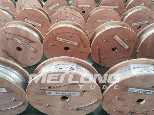 SS316L κουλουριασμένη τριχοειδές αγγείο σπείρα σωληνώσεων ανοξείδωτου 8 σωληνώσεων ASTM A269 3